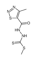 N'-(4-methyl-[1,2,3]thiadiazole-5-carbonyl)-hydrazinecarbodithioic acid methyl ester结构式