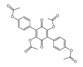 2,5-diacetoxy-3,6-bis-(4-acetoxy-phenyl)-[1,4]benzoquinone结构式