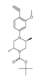 tert-Butyl (2R,5S)-4-(4-cyano-3-methoxyphenyl)-2,5-dimethylpiperazine-1-carboxylate Structure