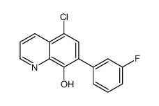 5-chloro-7-(3-fluorophenyl)quinolin-8-ol结构式