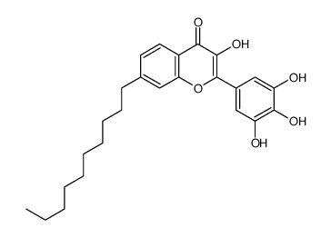 7-decyl-3-hydroxy-2-(3,4,5-trihydroxyphenyl)chromen-4-one Structure