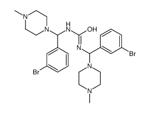 1,3-bis[(3-bromophenyl)-(4-methylpiperazin-1-yl)methyl]urea Structure