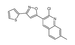 5-(2-chloro-7-methylquinolin-3-yl)-3-thiophen-2-yl-1,2-oxazole结构式