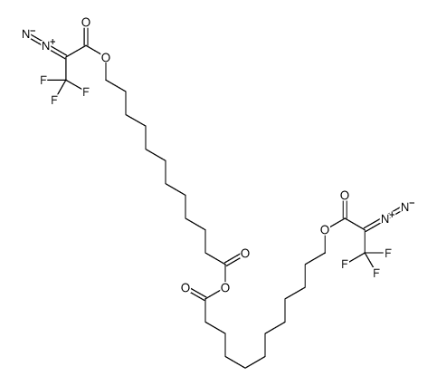 2-diazonio-1-[12-[12-(2-diazonio-3,3,3-trifluoro-1-oxidoprop-1-enoxy)dodecanoyloxy]-12-oxododecoxy]-3,3,3-trifluoroprop-1-en-1-olate Structure