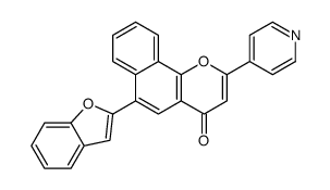 6-(1-benzofuran-2-yl)-2-pyridin-4-ylbenzo[h]chromen-4-one Structure
