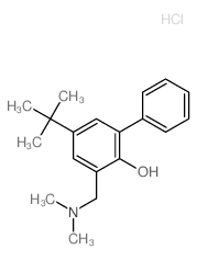 [1,1'-Biphenyl]-2-ol,3-[(dimethylamino)methyl]-5-(1,1-dimethylethyl)-, hydrochloride (1:1)结构式