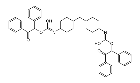 bis(2-oxo-1,2-diphenylethyl) (methylenedicyclohexane-4,1-diyl)dicarbamate结构式
