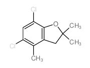 Benzofuran,5,7-dichloro-2,3-dihydro-2,2,4-trimethyl-结构式