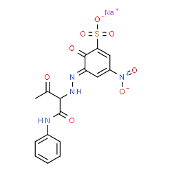 sodium 2-hydroxy-5-nitro-3-[[2-oxo-1-[anilinocarbonyl]propyl]azo]benzenesulphonate structure