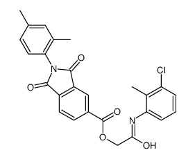 [2-(3-chloro-2-methylanilino)-2-oxoethyl] 2-(2,4-dimethylphenyl)-1,3-dioxoisoindole-5-carboxylate Structure