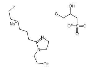 sodium,3-chloro-2-hydroxypropane-1-sulfonate,2-(2-heptyl-4,5-dihydroimidazol-1-yl)ethanol结构式