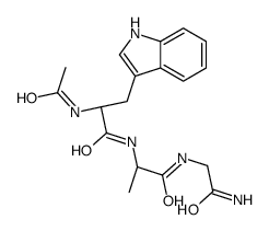 (2S)-2-acetamido-N-[(2S)-1-[(2-amino-2-oxoethyl)amino]-1-oxopropan-2-yl]-3-(1H-indol-3-yl)propanamide结构式