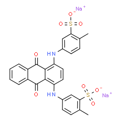 Benzenesulfonic acid, ar,ar'-[(9,10-dihydro-9,10- dioxo-1,4-anthracenediyl)diimino]bis[methyl-, sodium salt结构式