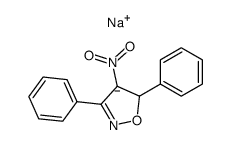 4-nitro-3,5-diphenyl-4,5-dihydro-isoxazole, sodium salt结构式