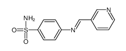 4-(pyridin-3-ylmethylideneamino)benzenesulfonamide结构式