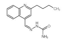 [(2-butylquinolin-4-yl)methylideneamino]urea结构式