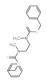 1-benzylsulfanyl-N-[2-(benzylsulfanylcarbothioyl-methyl-amino)ethyl]-N-methyl-methanethioamide structure