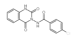 4-chloro-N-(2,4-dioxo-1H-quinazolin-3-yl)benzamide结构式