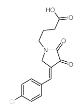 4-[4-[(4-chlorophenyl)methylidene]-2,3-dioxo-pyrrolidin-1-yl]butanoic acid结构式
