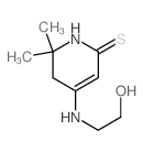 4-(2-hydroxyethylamino)-6,6-dimethyl-1,5-dihydropyridine-2-thione结构式