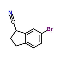 6-Bromo-2,3-dihydro-1H-indene-1-carbonitrile structure