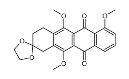 9-ethylenedioxy-4,6,11-trimethoxy-7,8,9,10-tetrahydronaphthacene-5,12-dione结构式