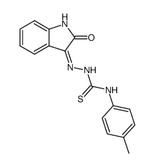 N-(4’-tolyl)-2-(2-oxoindoline-3-ylidene)hydrazinecarbothioamide Structure