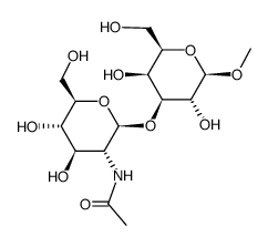 β-D-GlcpNAc-(1->3)-β-D-Galp-OMe结构式