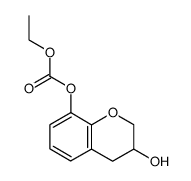 Carbonic acid ethyl 3-hydroxychroman-8-yl ester Structure