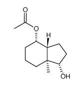 [1S-(1β,3aα,4β,7aβ)]-7a-methyl-octahydro-1H-indene-1,4-diol 4-acetate Structure