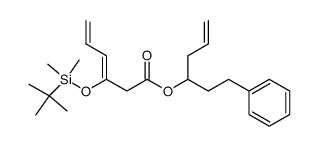 (Z)-3-(tert-Butyl-dimethyl-silanyloxy)-hexa-3,5-dienoic acid 1-phenethyl-but-3-enyl ester结构式