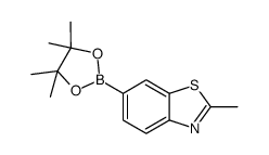 2-Methylbenzo[d]thiazol-6-ylboronic acid pinacol ester结构式
