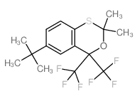 4H-3,1-Benzoxathiin,6-(1,1-dimethylethyl)-2,2-dimethyl-4,4-bis(trifluoromethyl)-结构式