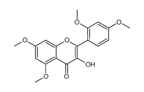3-hydroxy-5,7,2',4'-tetramethoxyflavone结构式