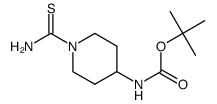 (1-thiocarbamoylpiperidin-4-yl)carbamic acid tert-butyl ester结构式