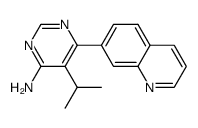 5-isopropyl-6-quinolin-7-ylpyrimidin-4-amine结构式