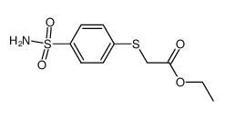 (4-sulfamoyl-phenylsulfanyl)-acetic acid ethyl ester Structure