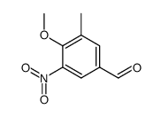 4-methoxy-3-methyl-5-nitrobenzaldehyde结构式