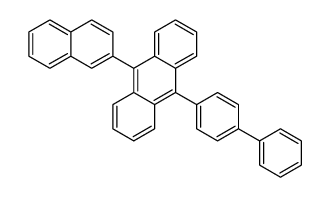 9-naphthalen-2-yl-10-(4-phenylphenyl)anthracene structure