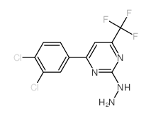 [4-(3,4-DICHLORO-PHENYL)-6-TRIFLUOROMETHYL-PYRIMIDIN-2-YL]-HYDRAZINE Structure