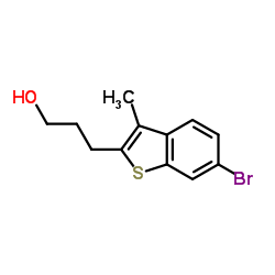 3-(6-Bromo-3-methyl-1-benzothiophen-2-yl)-1-propanol结构式