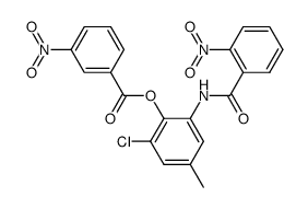 3-chloro-5-(2-nitro-benzoylamino)-4-(3-nitro-benzoyloxy)-toluene Structure