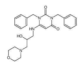 1,3-dibenzyl-6-(2-hydroxy-3-morpholin-4-ylpropylamino)-1,3-1H-pyrimidin-2,4-dione Structure