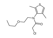 2-chloro-N-(2,4-dimethylthiophen-3-yl)-N-(2-propoxyethyl)acetamide Structure