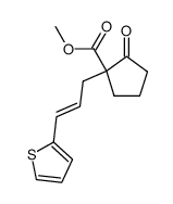 methyl 1-(3-(2-thienyl)-2-propen-1-yl)-3-oxocyclopentane-1-carboxylate Structure