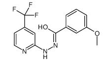 BENZOIC ACID, 3-METHOXY-, 2-[4-(TRIFLUOROMETHYL)-2-PYRIDINYL]HYDRAZIDE structure