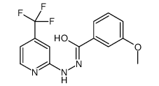 BENZOIC ACID, 3-METHOXY-, 2-[4-(TRIFLUOROMETHYL)-2-PYRIDINYL]HYDRAZIDE结构式