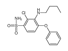 3-(butylamino)-2-chloro-4-phenoxybenzenesulfonamide Structure