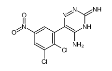 6-(2,3-dichloro-5-nitrophenyl)-1,2,4-triazine-3,5-diamine结构式