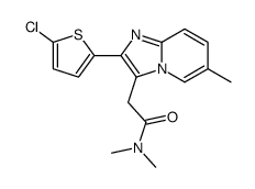 2-[2-(5-chlorothiophen-2-yl)-6-methylimidazo[1,2-a]pyridin-3-yl]-N,N-dimethylacetamide结构式